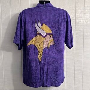 Tropical Tantrum Hawaiian Shirt Batik Minnesota Vikings NFL Custom One of a Kind